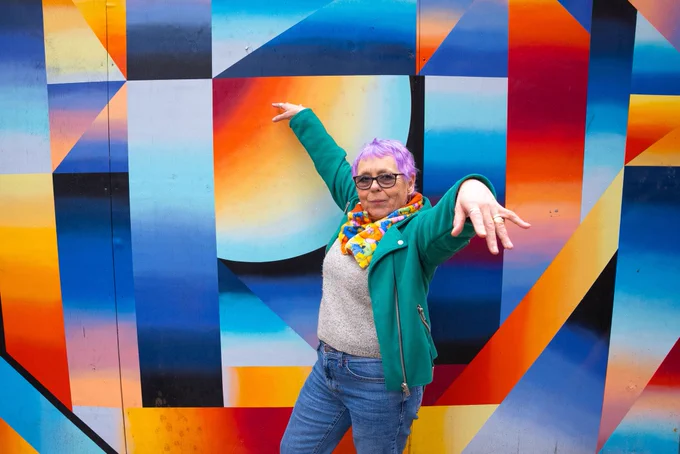 Older woman posing