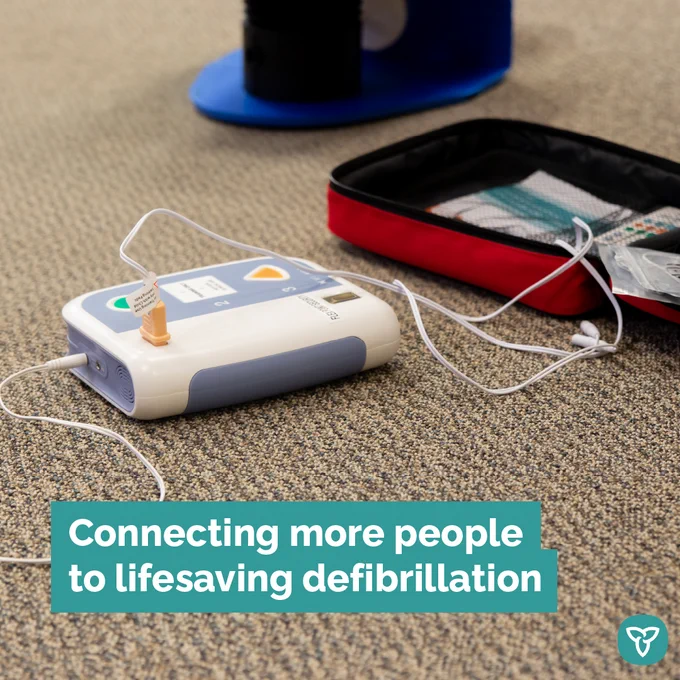 Defibrillator kit

Image Text:
Connecting more people to lifesaving defibrillation