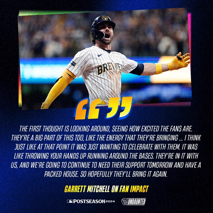 Garrett Mitchell on fan impact