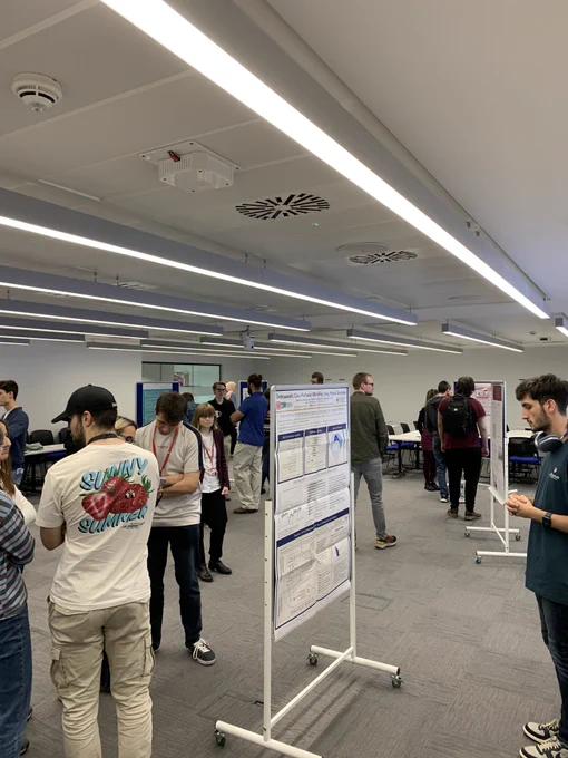 PGR students and staff attending the poster session