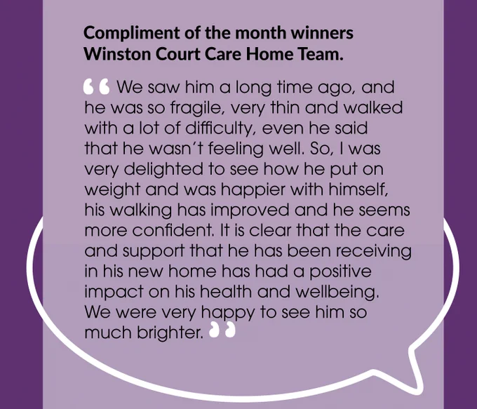 We saw him a long time ago, and he was so fragile, very thin and walked with a lot of difficulty, even he said that he wasn’t feeling well. So, I was very delighted to see how he put on weight and was happier with himself, his walking has improved and he seems more confident. It is clear that the care and support that he has been receiving in his new home has had a positive impact on his health and wellbeing.  We were very happy to see him so much brighter.