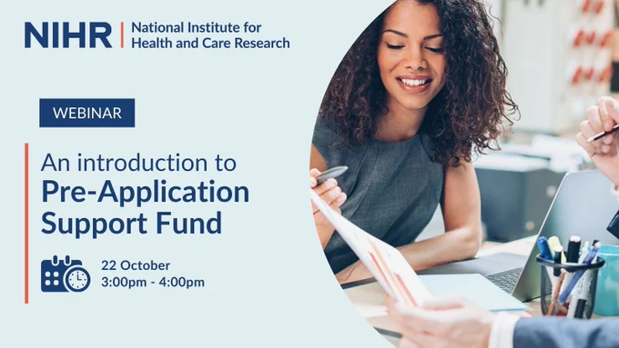 Webinar
An introduction to pre-application support fund
22 October
3-4pm