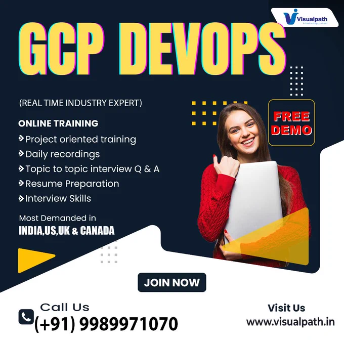 #Visualpath is a global online institution that provides #GCPDevOps Certification Training. Learners will acquire practical skills in enhancing deployments, monitoring system performance, and maintaining security within a cloud infrastructure through our structured #GCP #DevOps Training program. To arrange a Free Demo, Call at  91-9989971070.
Visit: https://visualpath.in/devops-with-gcp-online-training.html

#ansible #Terraform #clouds #GoogleCloud #googlecloudplatform #gcptraining #google #RealTimeProjects #linux #SoftwareTraining #newtechnology #careers #software #education #students #coding #programming #ITSkills #techfuture #HandsOnLearning #onlinetraining
