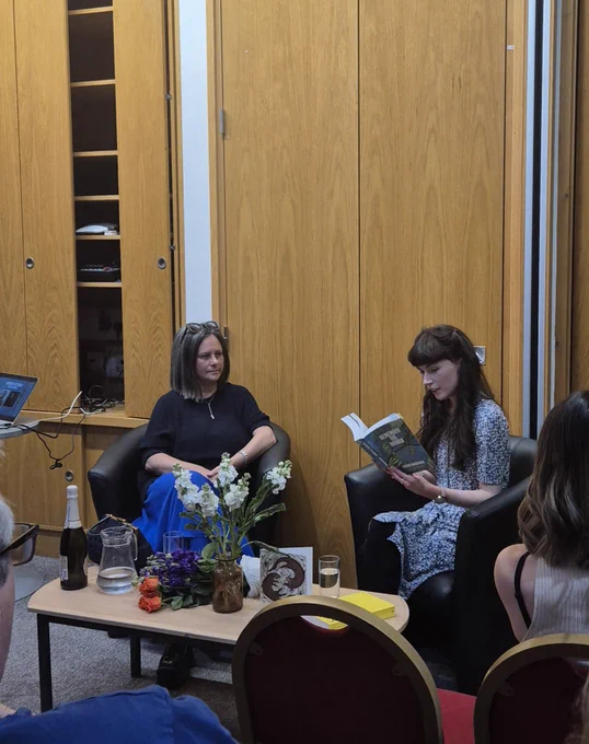 Kirsten Macquarrie and Sara Sheridan at book launch 