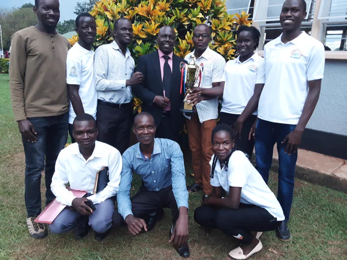 Dr.Anguzu Collins, HoD Mathematics at Gulu University with celebrants 