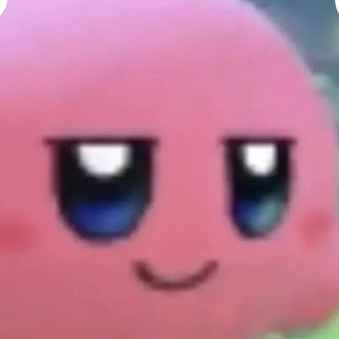 Kirby avec un sourire en coin
