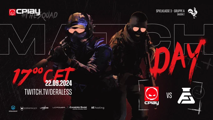 Matchday: CPLAY vs. FruchtLabor Academy, 22.09.2024, 17:00 CET; twitch.tv/deraless; DACH CS Masters Saison 2 - Spielklasse 3 - Gruppe A