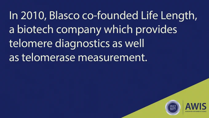 In 2010, Blasco co-founded Life Length, a biotech company which provides telomere diagnostics as well as telomerase measurement.