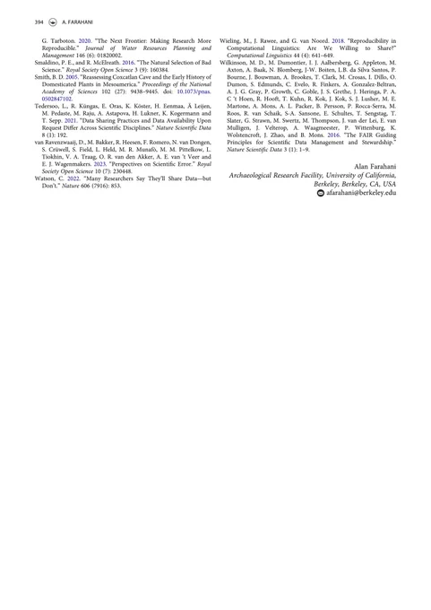 Screenshot of journal article page