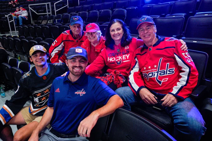 Alex Limoges' family poses for a photo. 