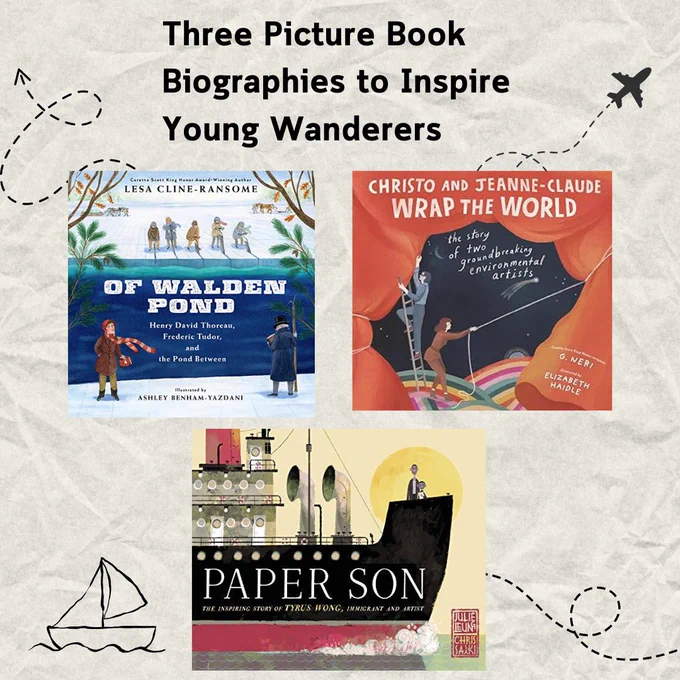 book covers depicting three biographies for young readers