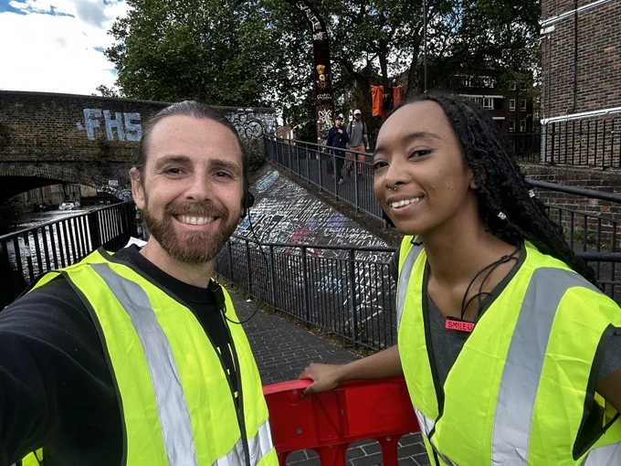 Hackney residents and Set Ready trainees working on the set of a major feature film.