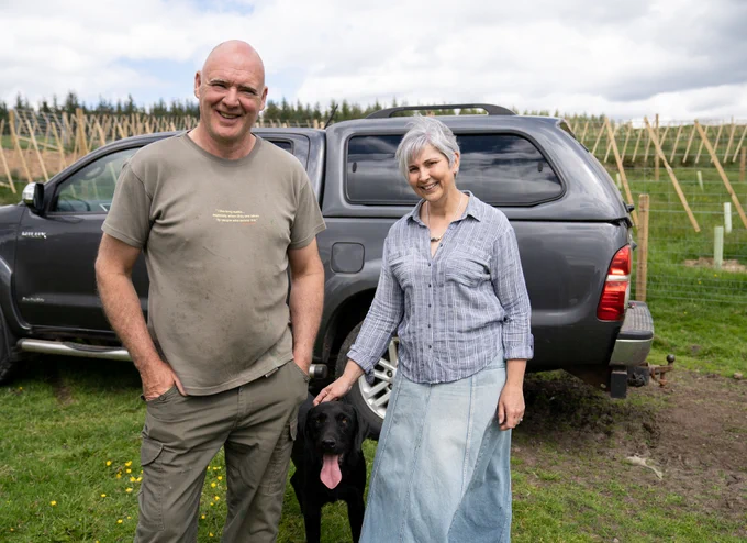 Andy & Debbie Duffus - Integrating Trees Network hosts in Tomintoul.