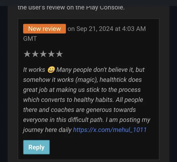 Health Tick user loses weight, become healthy and feels it’s magical.