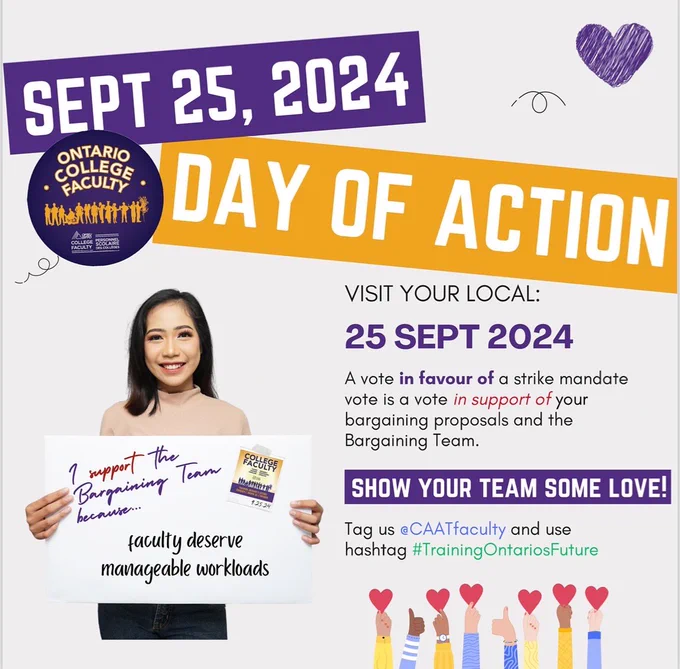 Promotional poster for day of action on Sept 25
