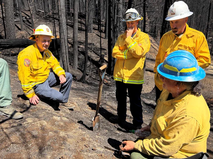 BAER Specialists and CA WERT Specialists Assess Soil Burn Severity within the Park Fire
