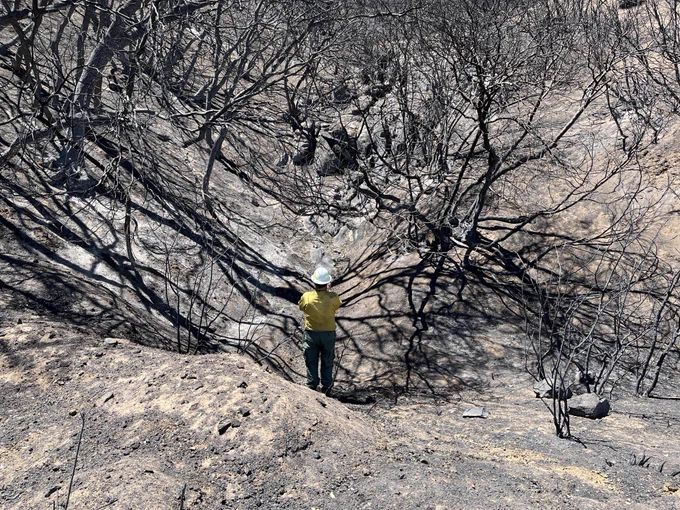 BAER Geologist Andy Stone Assesses Borel Burn Area