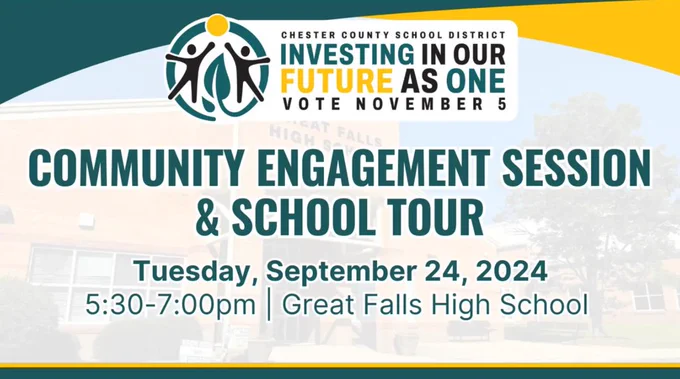 Community Engagement Sessions Graphic, Times listed on body of post