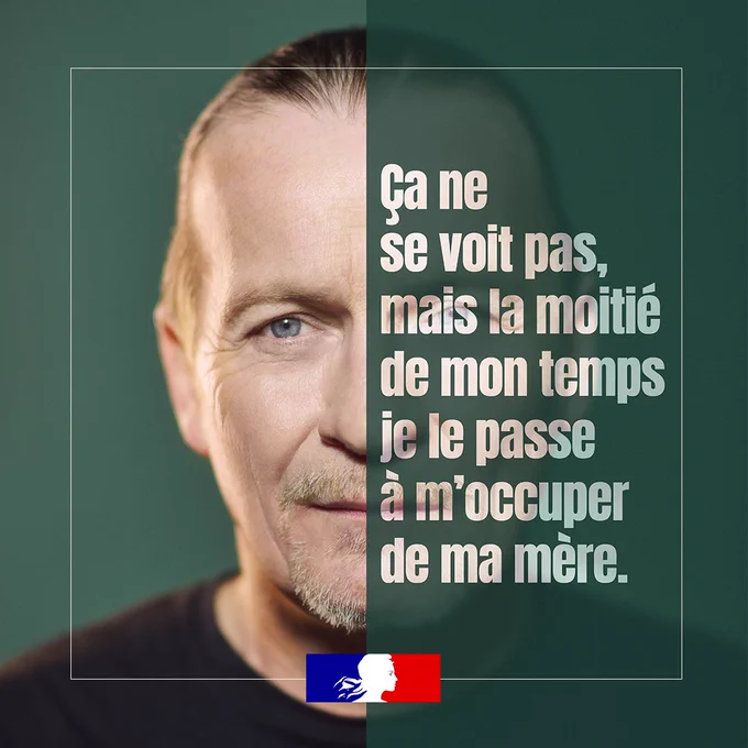 Ça ne se voit pas, mais la moitié de mon temps je le passe à m'occuper de ma mère.