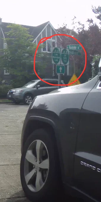 Signs for sr 520 trail