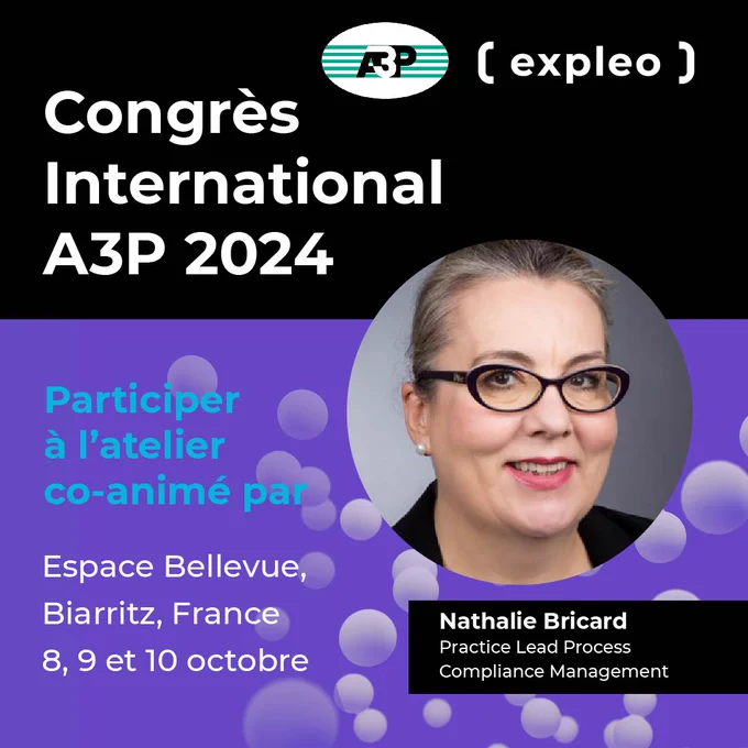 Expleo, participe au prochain congrès international de A3P Association entre le 8 au 10 octobre 2024 pour les acteurs internationaux de l’industrie pharmaceutique
