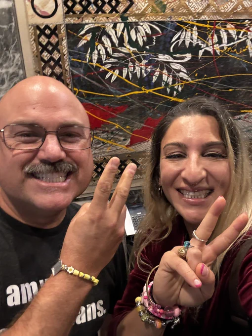 TJ and Vanessa with their friendship bracelets