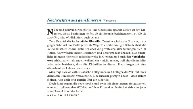 Nachrichten aus dem Inneren von Anna Goldenberg