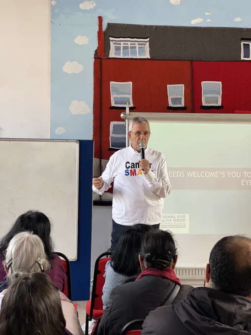 We had a lovely speeches by Peter from Glaucoma UK talked about glaucoma awareness and preventions, and Dr Stewart from Yorkshire Cancer Community spoke about the important of early detection. 