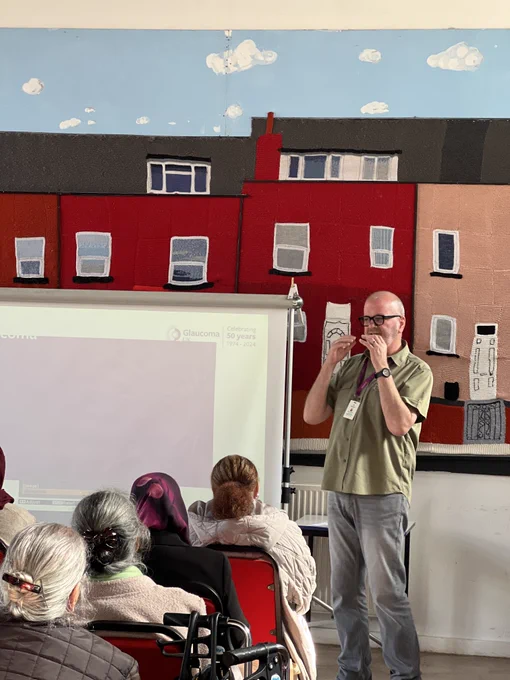 We had a lovely speeches by Peter from Glaucoma UK talked about glaucoma awareness and preventions, and Dr Stewart from Yorkshire Cancer Community spoke about the important of early detection. 