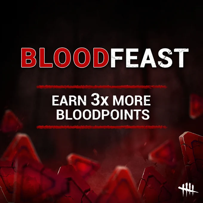 A pile of Bloodpoints against a deep red background. 