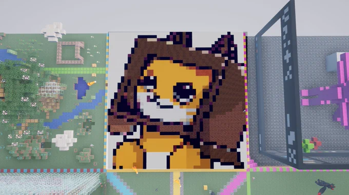 blocks put together to make art of VRCat