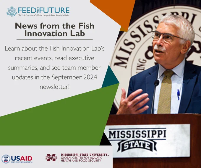 A picture of Dr. Robert Bertram with the caption, "Learn about the Fish Innovation Lab’s recent events, read executive summaries, and see team member updates in the September 2024 newsletter!"