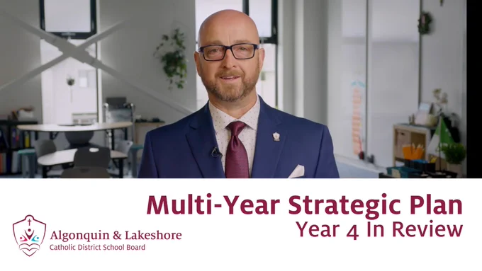 Multi-Year Strategic Plan Year 4 in Review.
ALCDSB logo.