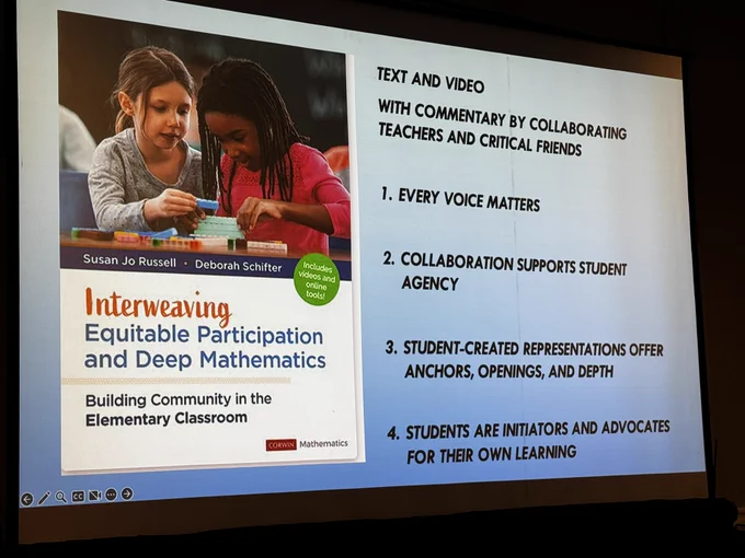 A new book from Deborah and Susan Jo “Interweaving Equitable Participation and Deep Mathematics”