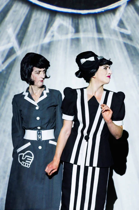Jenny Wills and Lara Cowin in Please right back