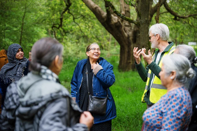 People smiling in Epping Forest