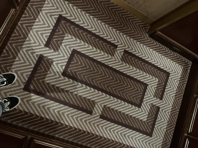 Carpet with rectangular designs