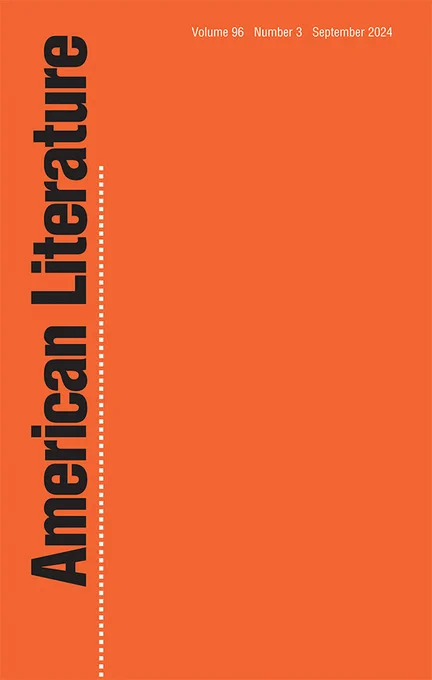 Cover of American Literature Volume 96, Issue 3. Orange with the journal's title in black running vertically up the left side.
