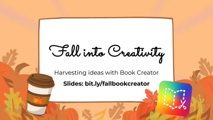 Fall into Creativity with Book Creator: Harvesting Ideas with pumpkin spice and Book Creator logo
