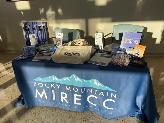 Outreach table at VA Research Day at VA Eastern Colorado Health Care System