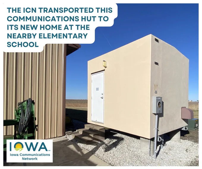 ICN communications hut on a school location