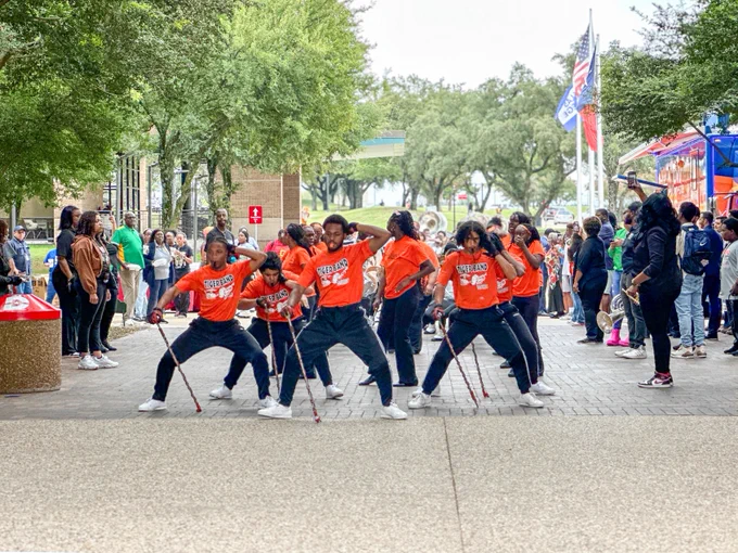 The Princeton HS band comes marching