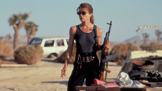 Linda Hamilton in Terminator 2: Judgment Day.
