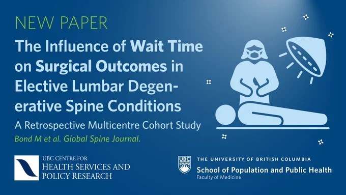 New paper: The Influence of Wait Time on Surgical Outcomes in Elective Lumbar Degenerative Spine Conditions: A Retrospective Multicentre Cohort Study.
Bond M et al. Global Spine Journal.