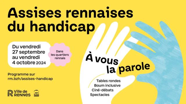Visuel assises du handicap, organisées à Rennes du 27 septembre au 4 octobre 2024.