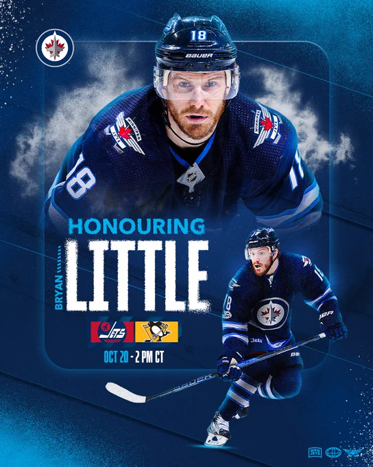 Jets to celebrate Bryan Little on Sunday, Oct. 20 vs. Pittsburgh

The Winnipeg Jets Hockey Club announced today that Bryan Little will sign a one-day contract with the team to officially retire from the NHL as a member of the Winnipeg Jets.