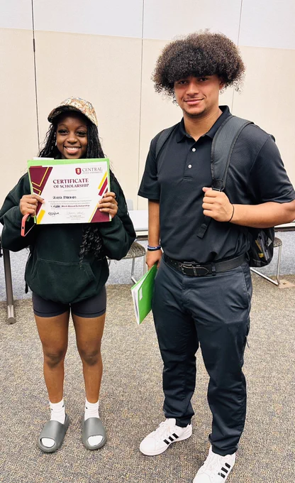Two students at the HBCU event