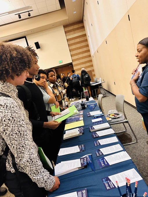 Students with college representative