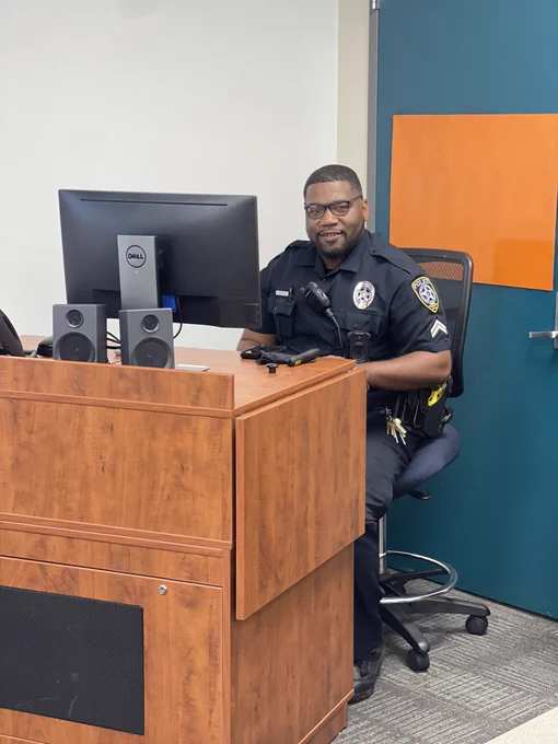Cpl. Norwood up and ready to teach one of the most important subjects taught at the CPA.