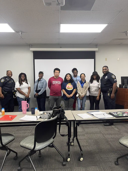 Lt. Gregg and Cpl. Norwood standing with the CPA class today.